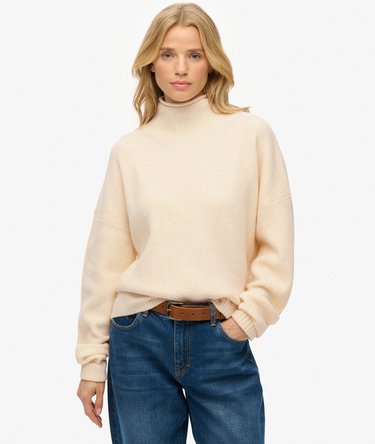 Slouchy Mock Neck Jumper Image 1