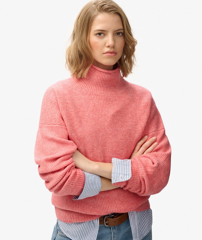 Slouchy Mock Neck Jumper