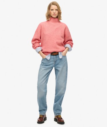 Slouchy Mock Neck Jumper Image 3