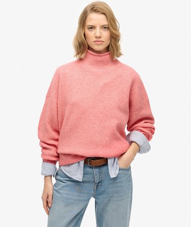 Slouchy Mock Neck Jumper Image 1