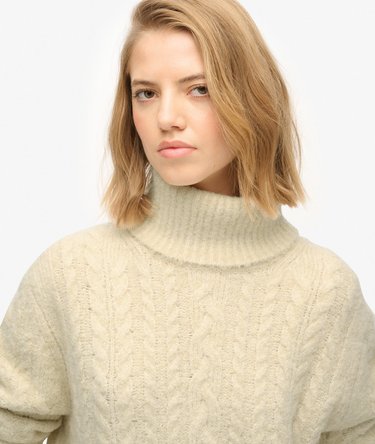 Cable Roll Neck Jumper Image 4