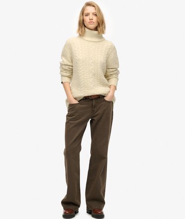 Cable Roll Neck Jumper Image 3