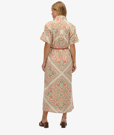 Linen Shirt Maxi Dress Image 3