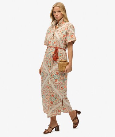 Linen Shirt Maxi Dress Image 4