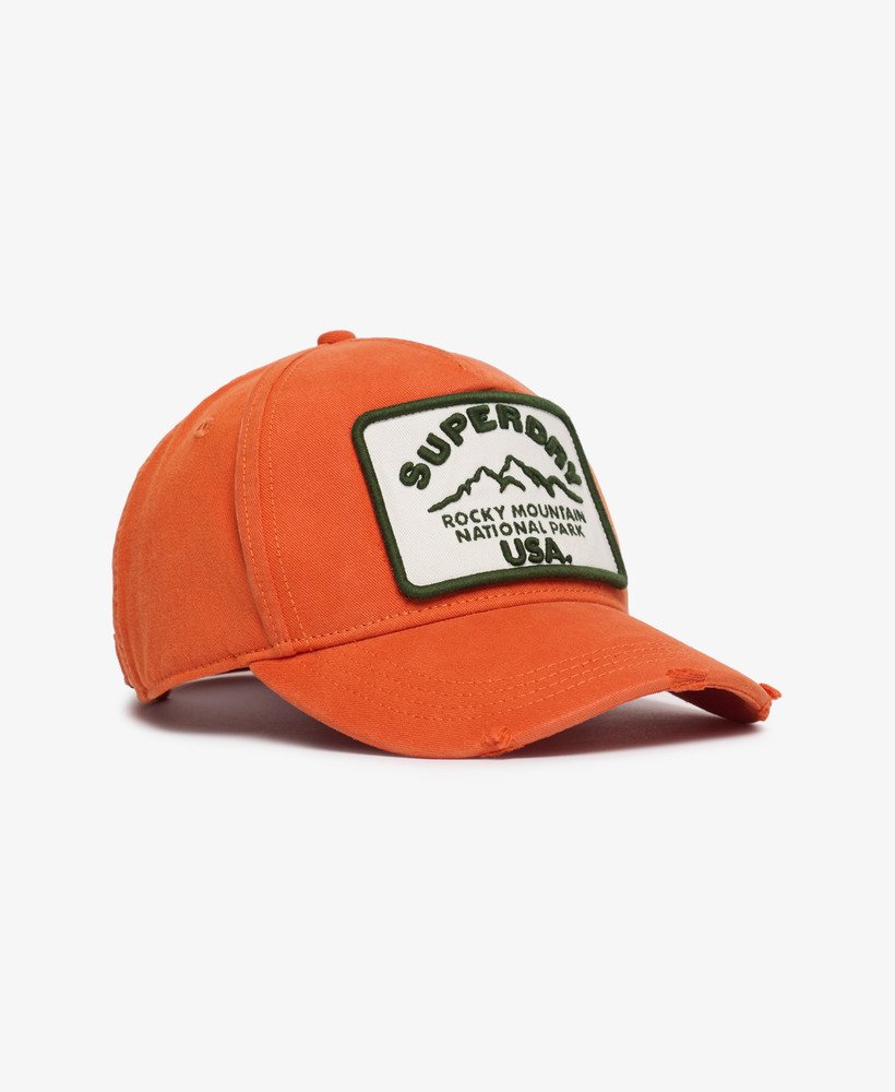 womens Graphic Trucker Cap in Denim Co Rust Orange | Superdry US