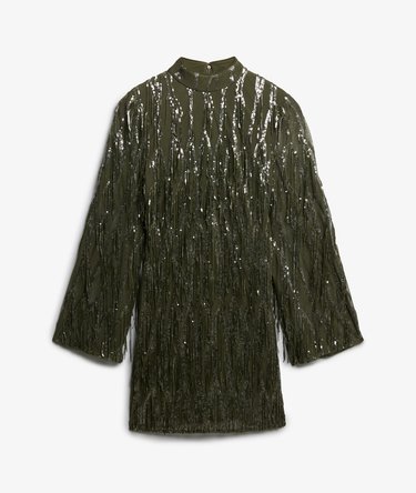 Fringe Sequin Mini Dress Image 8