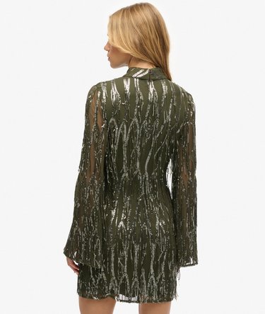 Fringe Sequin Mini Dress Image 5