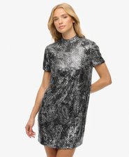 Sequin T-shirt Mini Dress