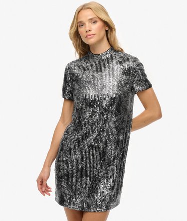 Sequin T-shirt Mini Dress Image 1