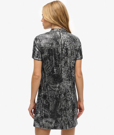 Sequin T-shirt Mini Dress Image 5