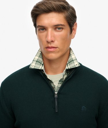Essentials Cotton Half Zip Jumper Image 4
