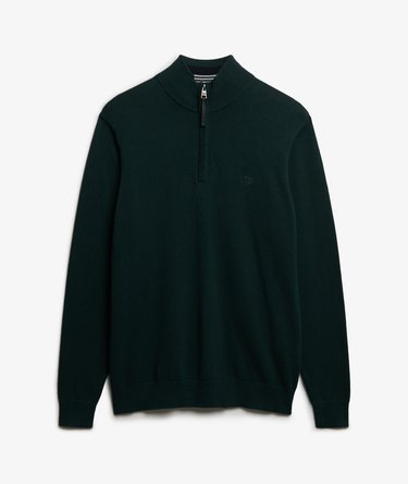 Essentials Cotton Half Zip Jumper Image 6