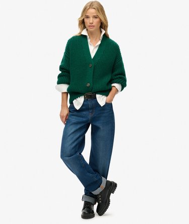 Cardigan Col V Épais Image 3