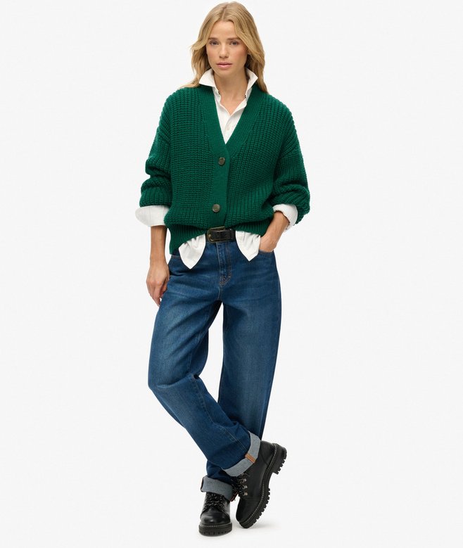 Chunky V-Neckline Cardigan