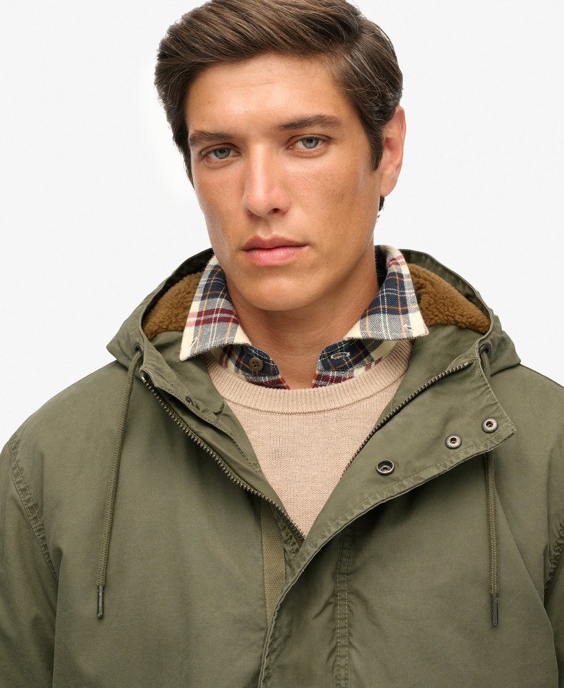 mens Military Parka in Shooting Olive | Superdry US