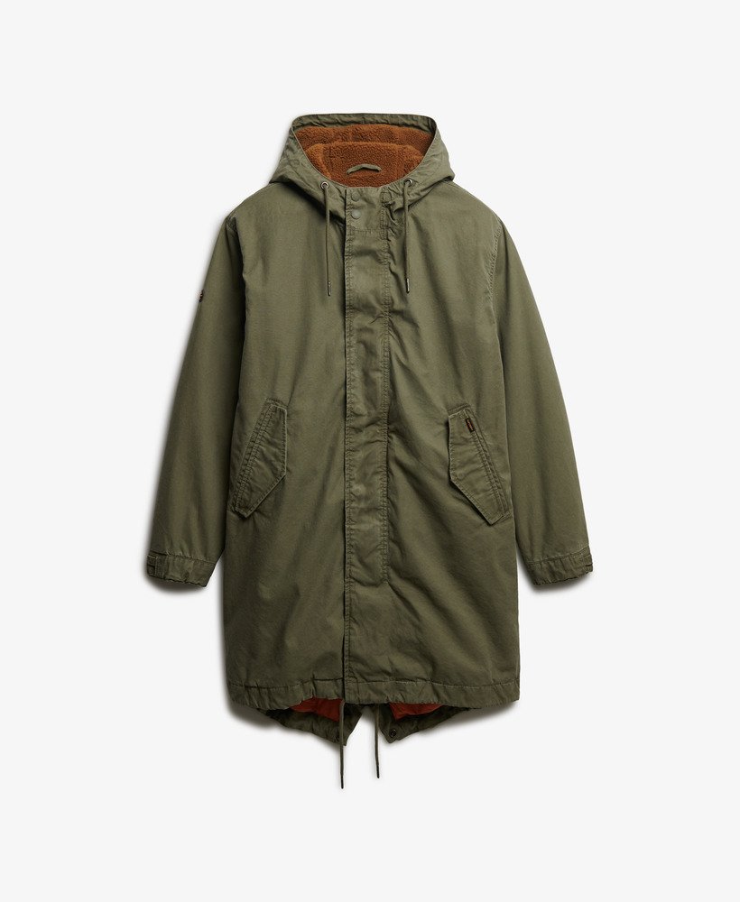 mens Military Parka in Shooting Olive | Superdry US