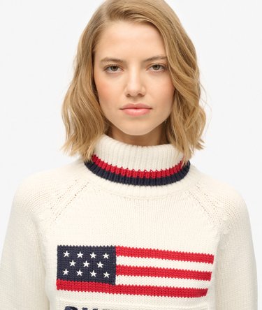 Americana Roll Neck Knit Jumper Image 4
