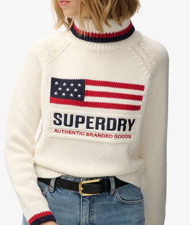 Americana Roll Neck Knit Jumper Image 2