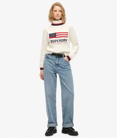 Americana Roll Neck Knit Jumper Image 3