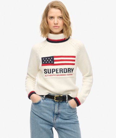 Americana Roll Neck Knit Jumper Image 1