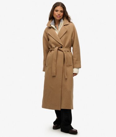 Relaxed Long Wool Coat Image 2