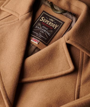 Relaxed Long Wool Coat Image 5