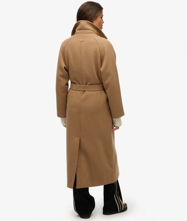 Relaxed Long Wool Coat Image 4