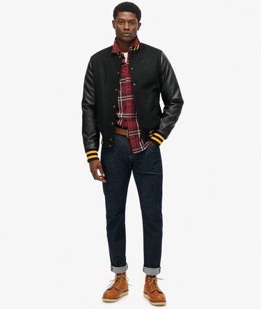 Classic Varsity Bomber Jacket Image 3