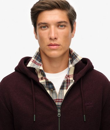 Essential Logo Half Brushed Zip Hoodie Image 4