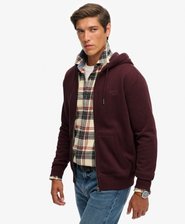 Essential Logo Half Brushed Zip Hoodie