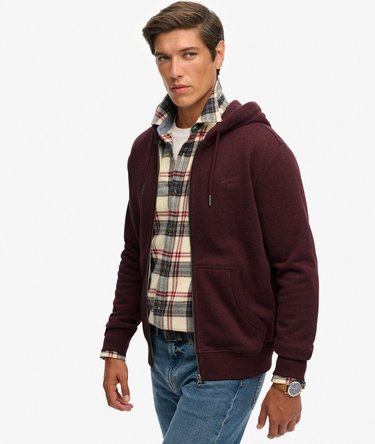Essential Logo Half Brushed Zip Hoodie Image 2