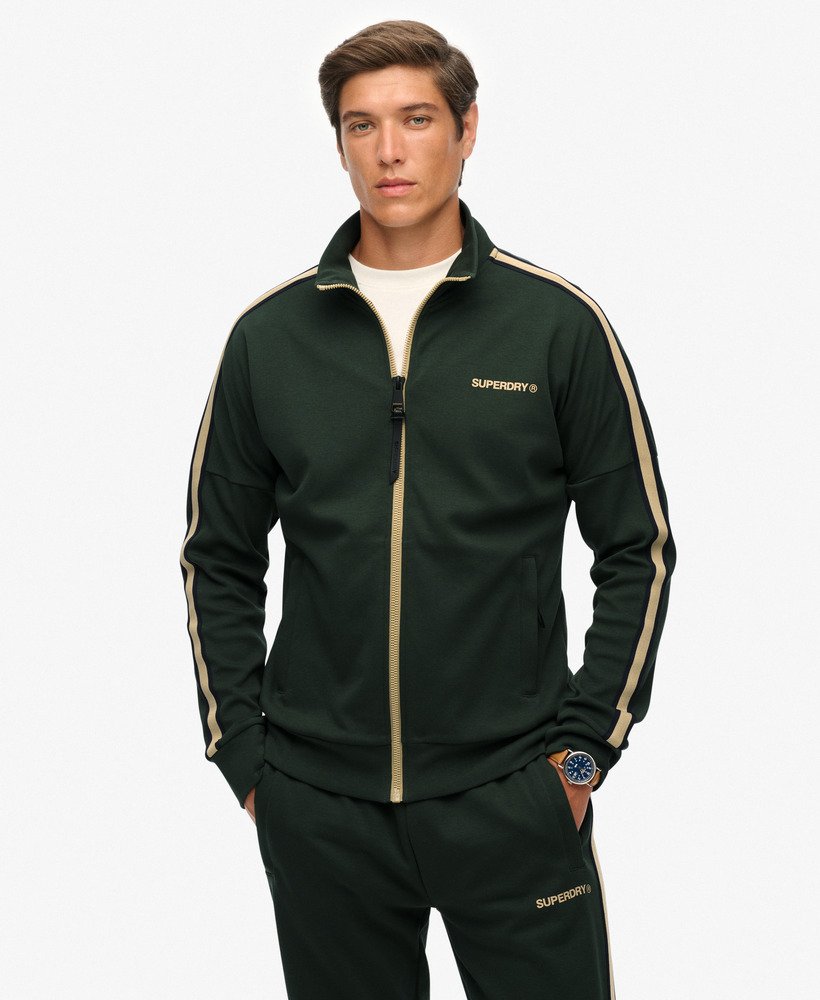 mens Tech Cult Loose Track Top in Deep Forest Green | Superdry UK