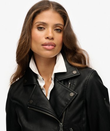 Classic Faux Leather Biker Image 4
