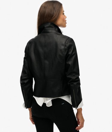 Classic Faux Leather Biker Image 5