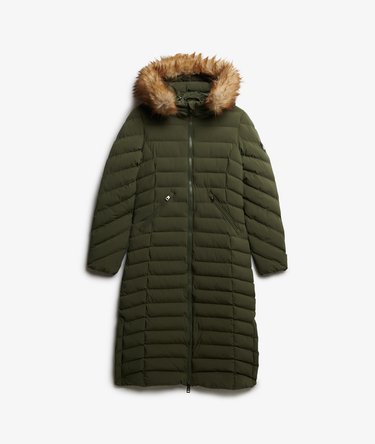 Fuji Faux Fur Hooded Longline Image 8