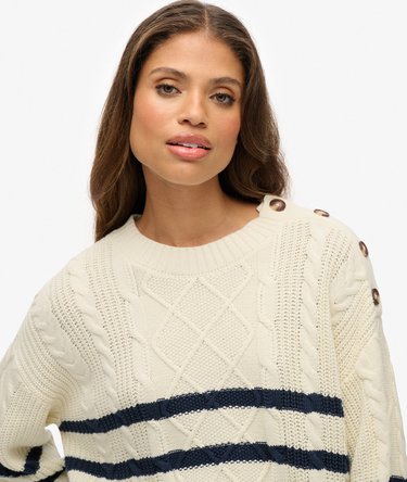 Cable Crew Neck Jumper Image 4