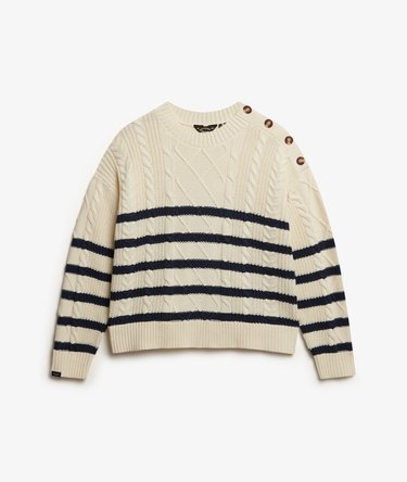 Cable Crew Neck Jumper Image 6