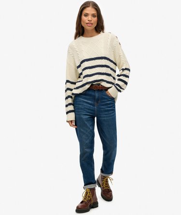 Cable Crew Neck Jumper Image 3
