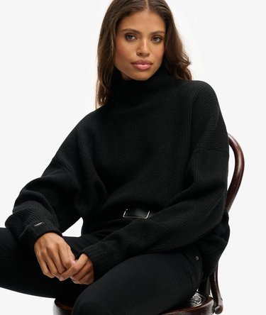 Slouchy Mock Neck Jumper Image 2