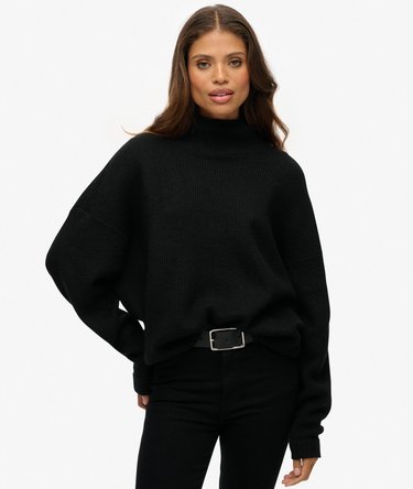 Slouchy Mock Neck Jumper Image 1