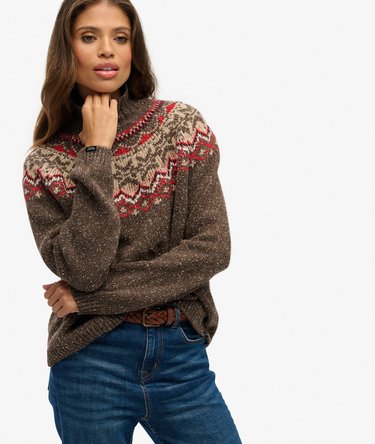 Jersey de cuello alto Fairisle Image 2