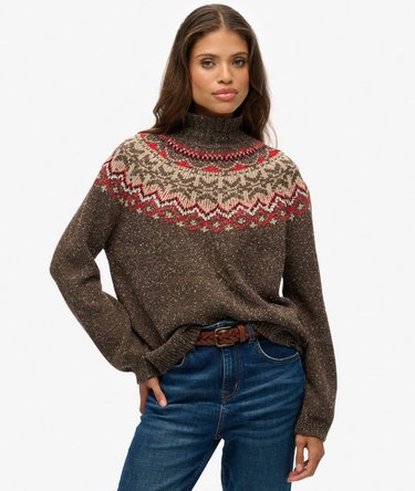 Jersey de cuello alto Fairisle Image 1