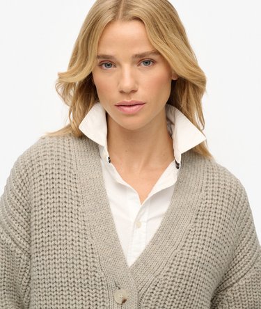 Chunky V-Neckline Cardigan Image 4