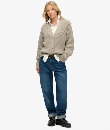 Chunky V-Neckline Cardigan Image 3