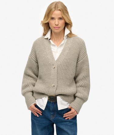 Chunky V-Neckline Cardigan Image 1