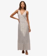 Maxi Sequin V Neck Dress