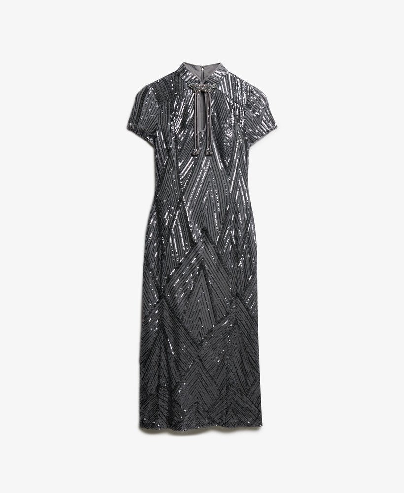 SEQUIN MIDI DRESS