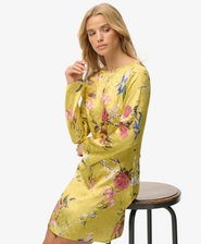 Jacquard Mini-jurk met Uitlopende Mouwen