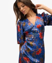 Short Sleeve Jacquard Midi Dress
