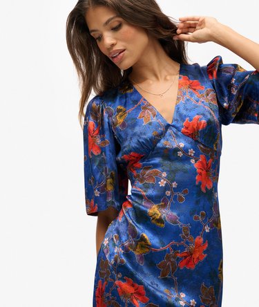 Short Sleeve Jacquard Midi Dress Image 2